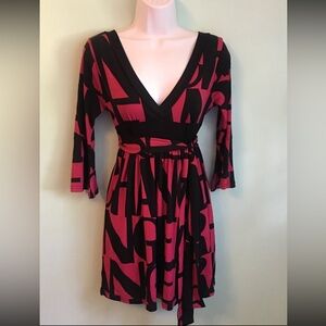 Y2K Chrif Graphic Print Stretch Dress Size XS